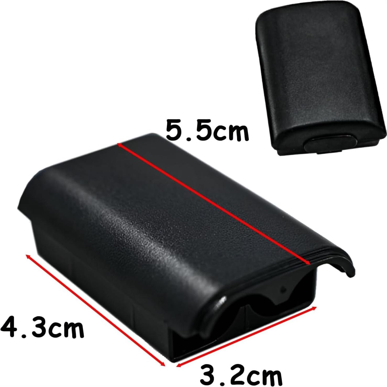 10 Cubiertas de Batería Reemplazo para Controlador Xbox 360 Negro