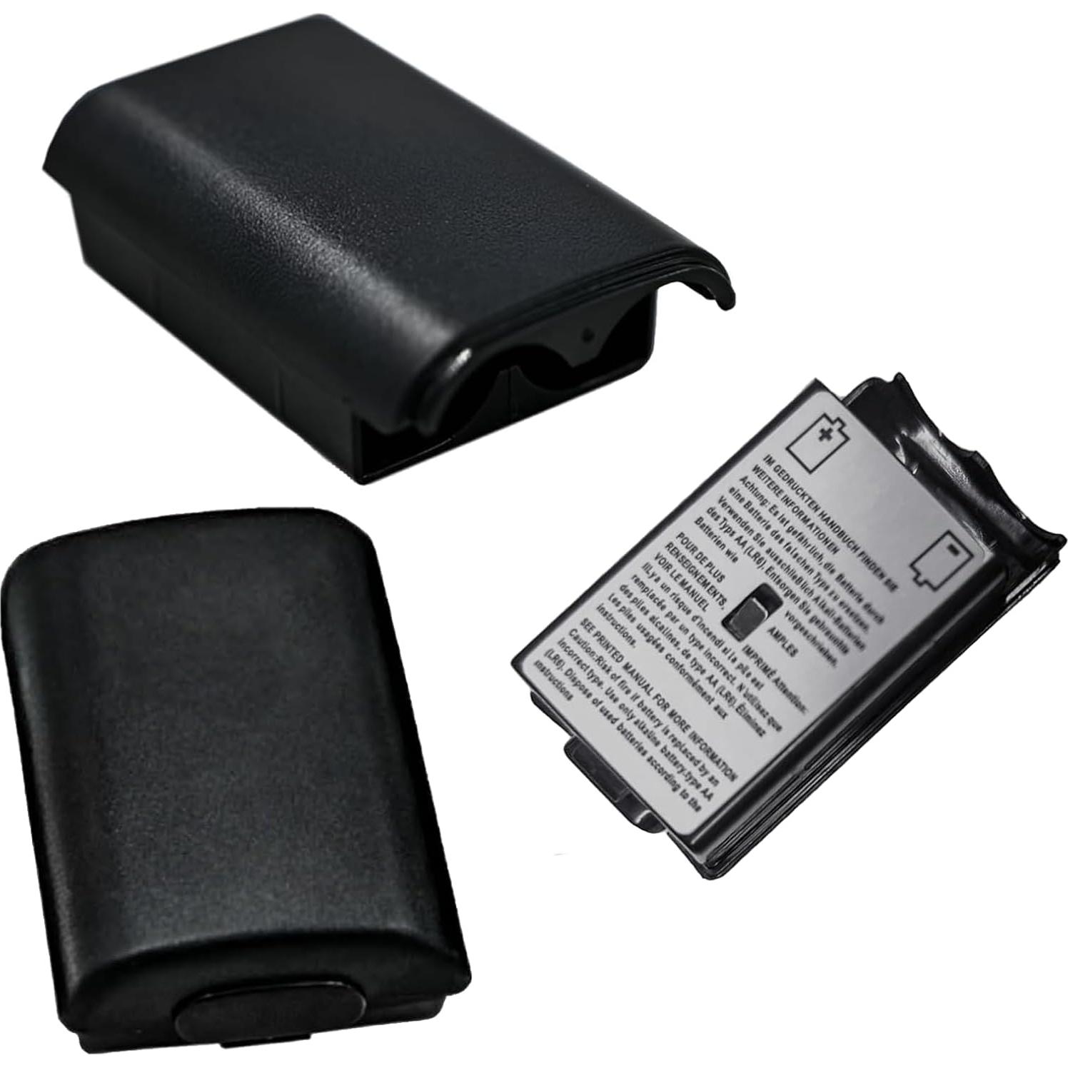 10 Cubiertas de Batería Reemplazo para Controlador Xbox 360 Negro