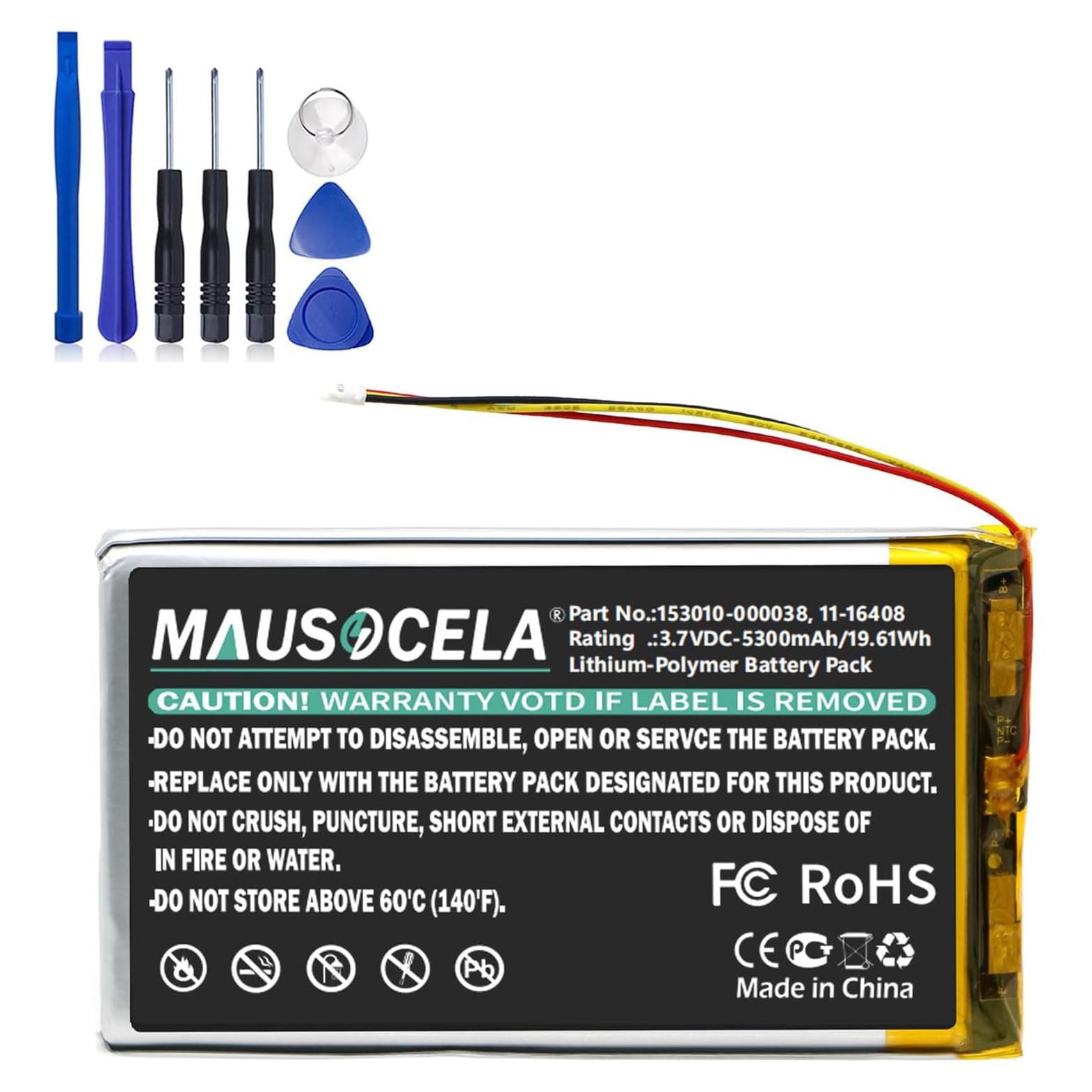 Batería de Reemplazo 5300mAh MAUSOCELA para GPS Stratus 2/2S/3