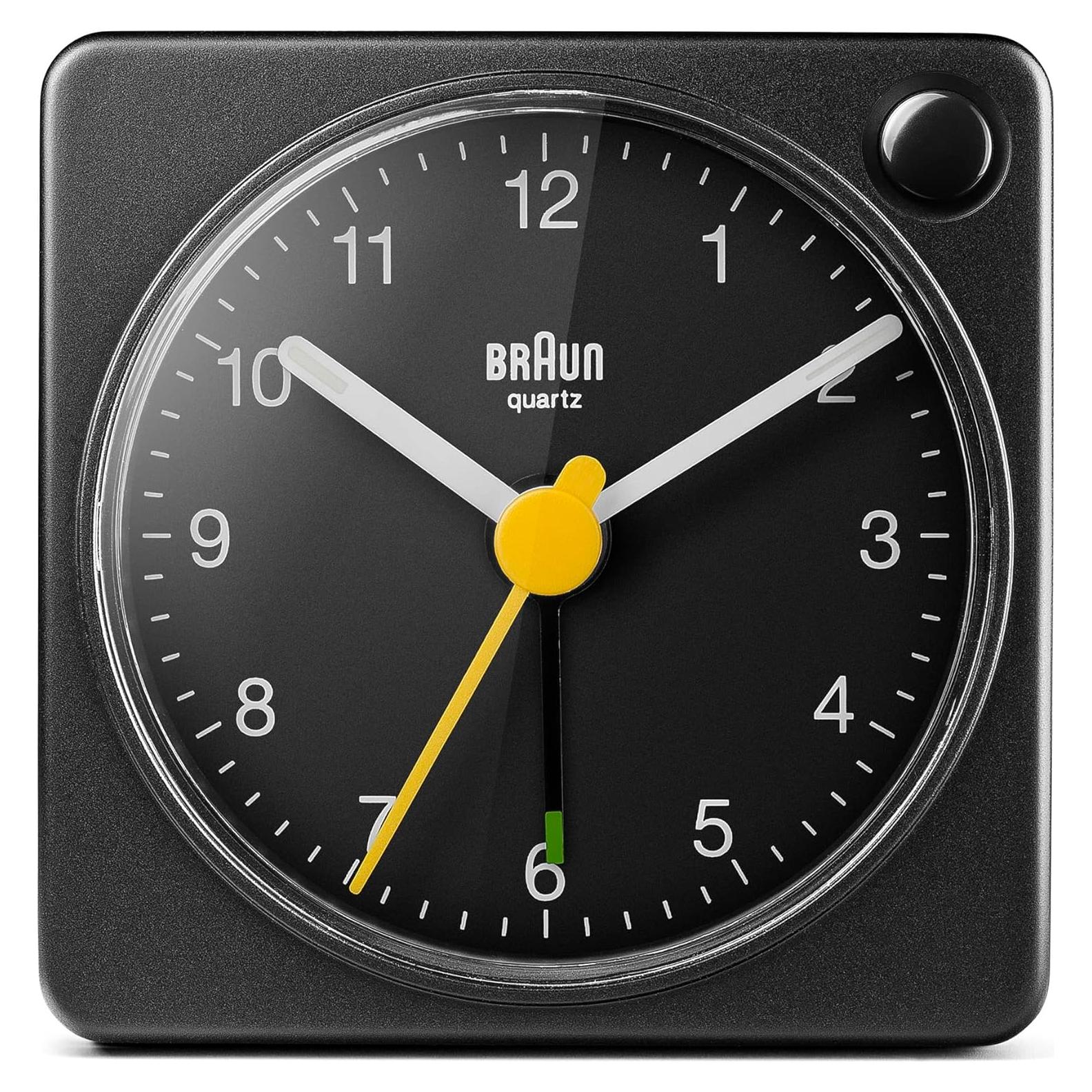 Reloj Despertador Analógico de Viaje Braun BC02XB Negro