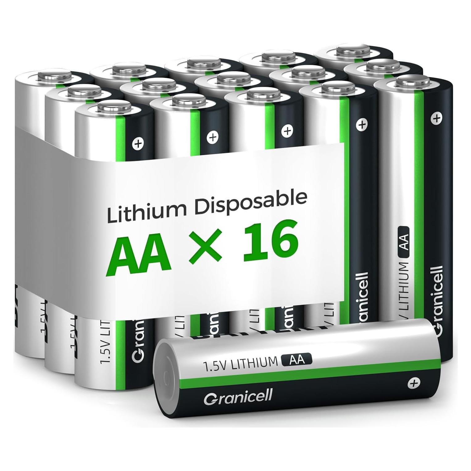 Paquete de 16 Baterías de Litio AA ZHUHAI TOP 1.5V 10 Años