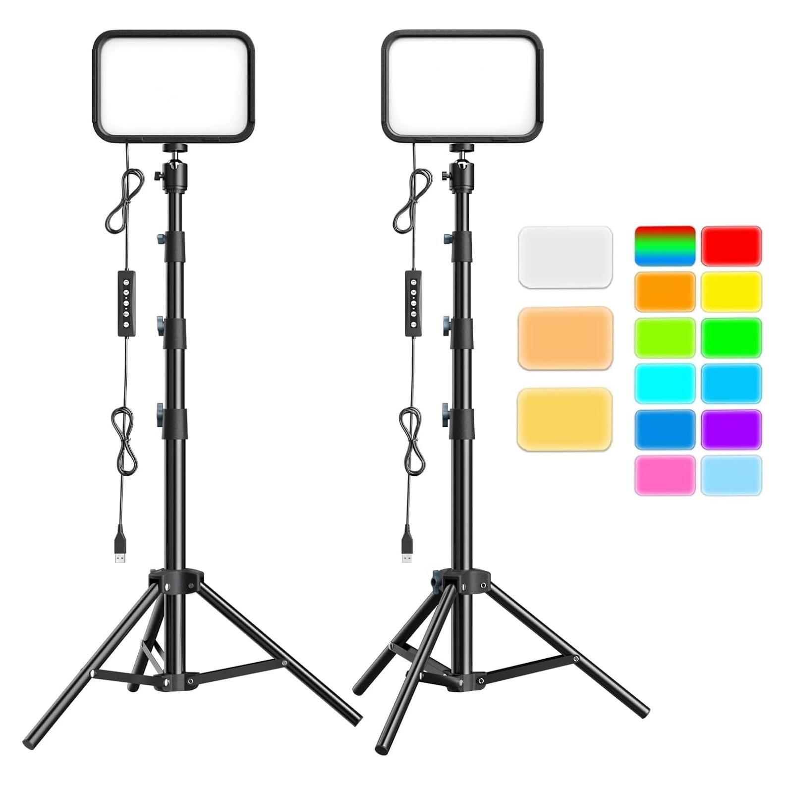 UBeesize Kit de Iluminación RGB con Trípode Ajustable