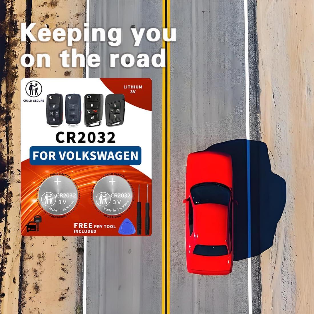 Batería de Llave Volkswagen CR2032 - 2 Piezas Compatible
