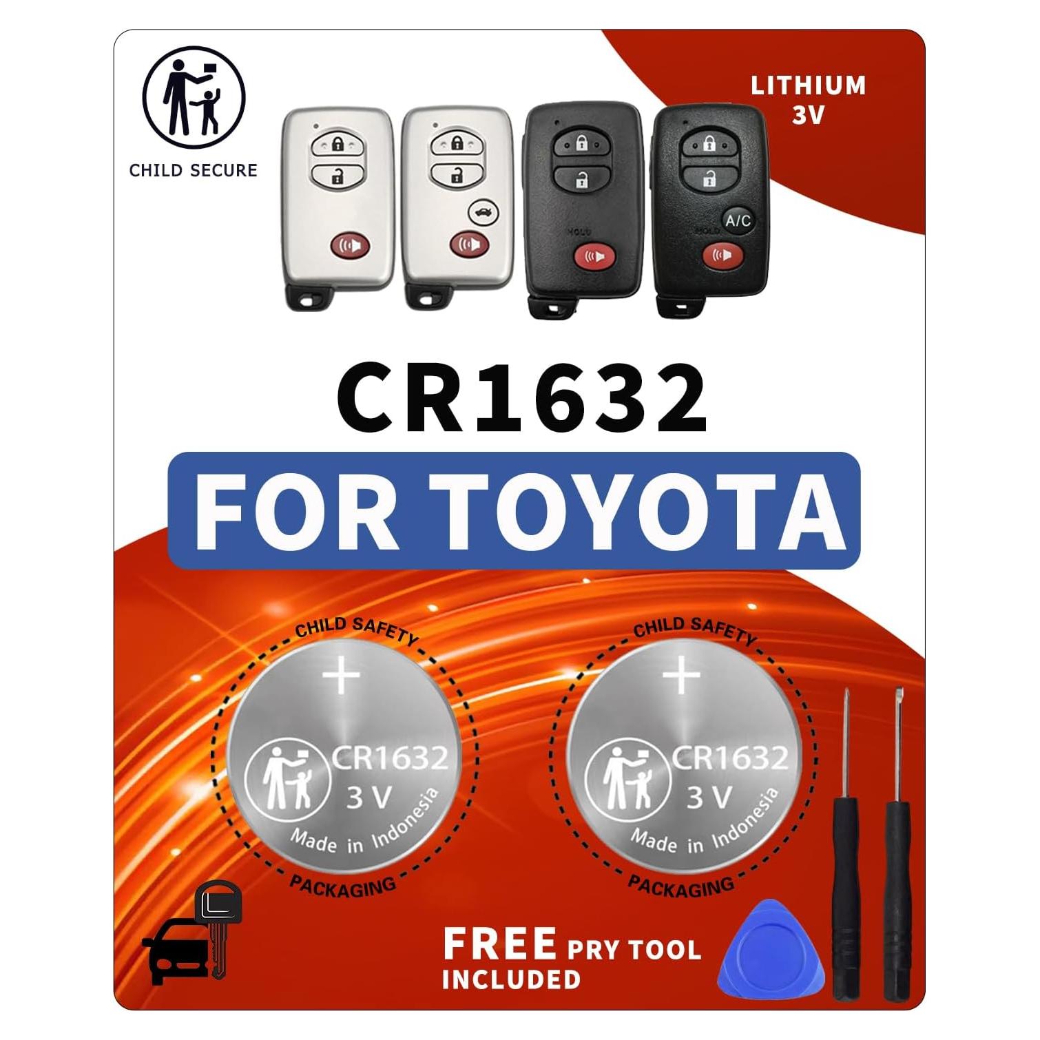 Baterías CR1632 para llaves Toyota - Reemplazo OEM
