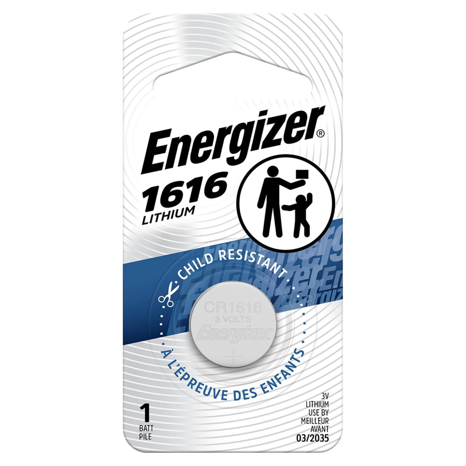 Batería de Moneda de Litio Energizer CR1616 - 3V - 1 Unidad