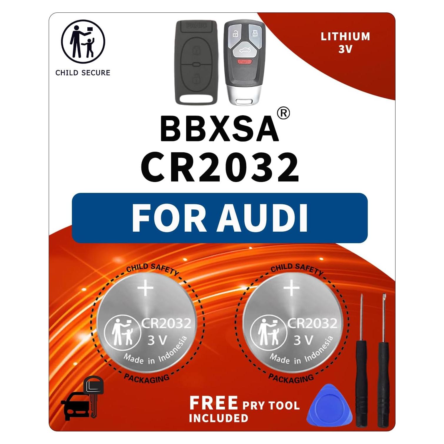 Baterías CR2032 para llaveros Audi A3 A4 A5 A6 A7 A8 Q3 Q4 Q5 Q6 Q7 Q8