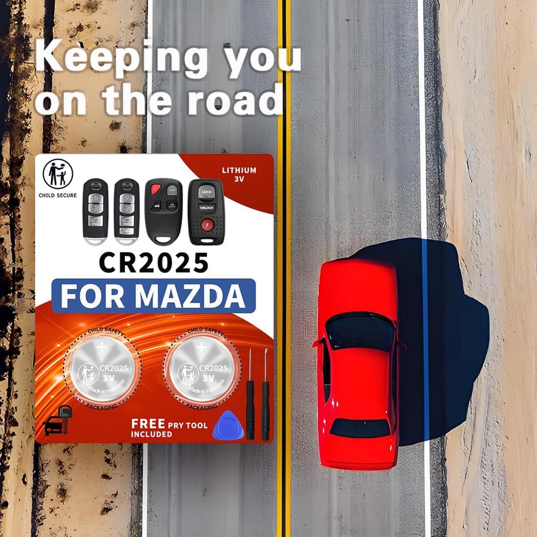 Batería de Llave Remota CR2025 para Mazda 2004-2020 - 2 Pzs
