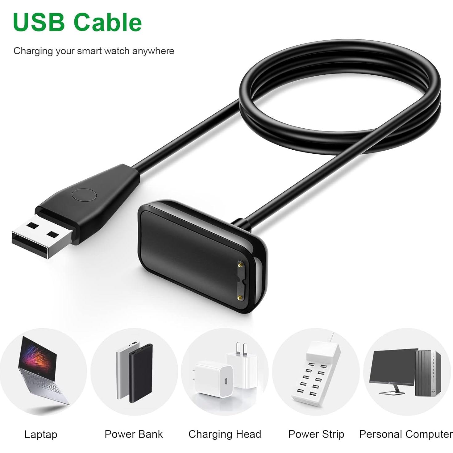 Cable de Carga AK 2Pack para Charge 6/5/Luxe 50cm+100cm