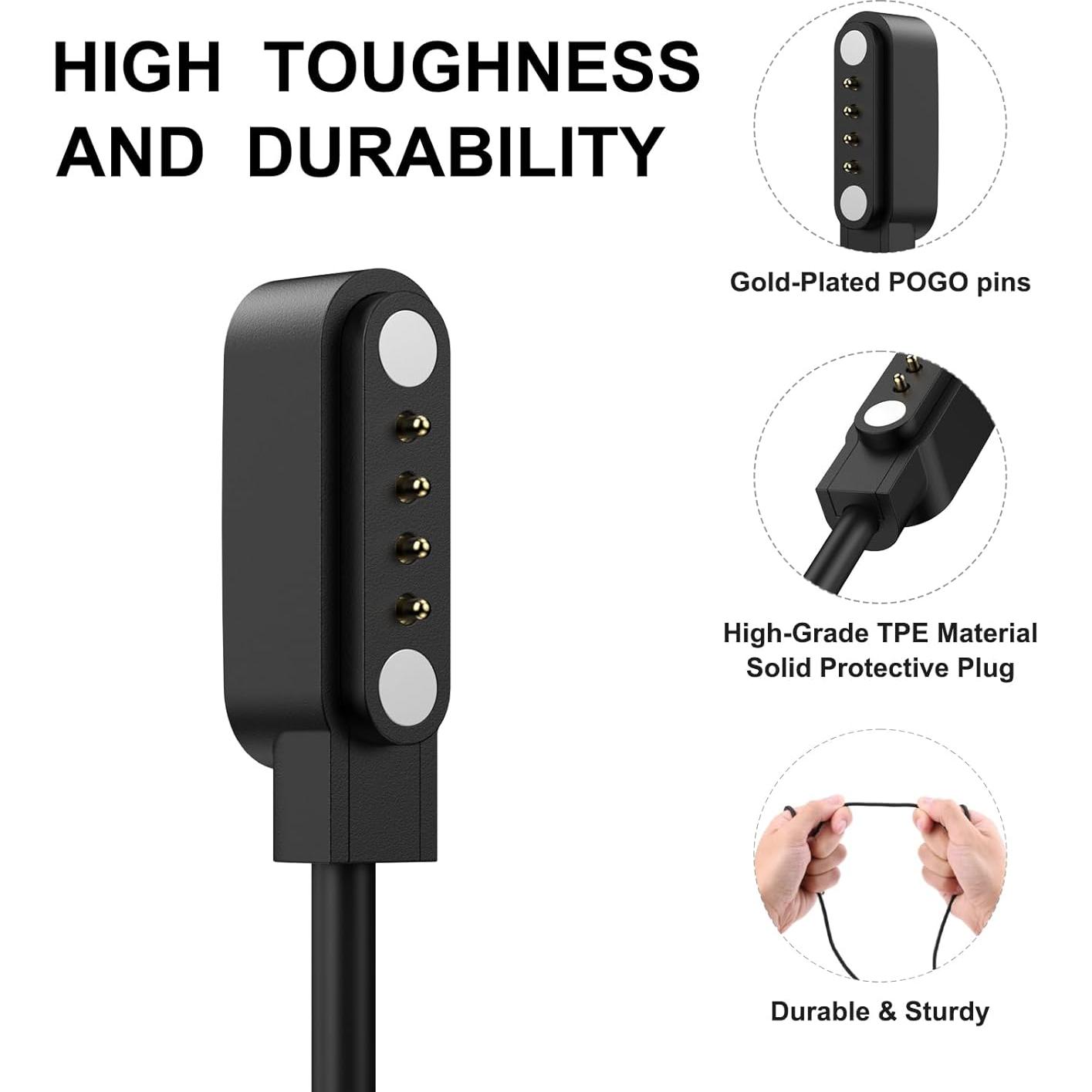 Cable de Carga Magnético Meliya 1.01m para Auriculares y Relojes