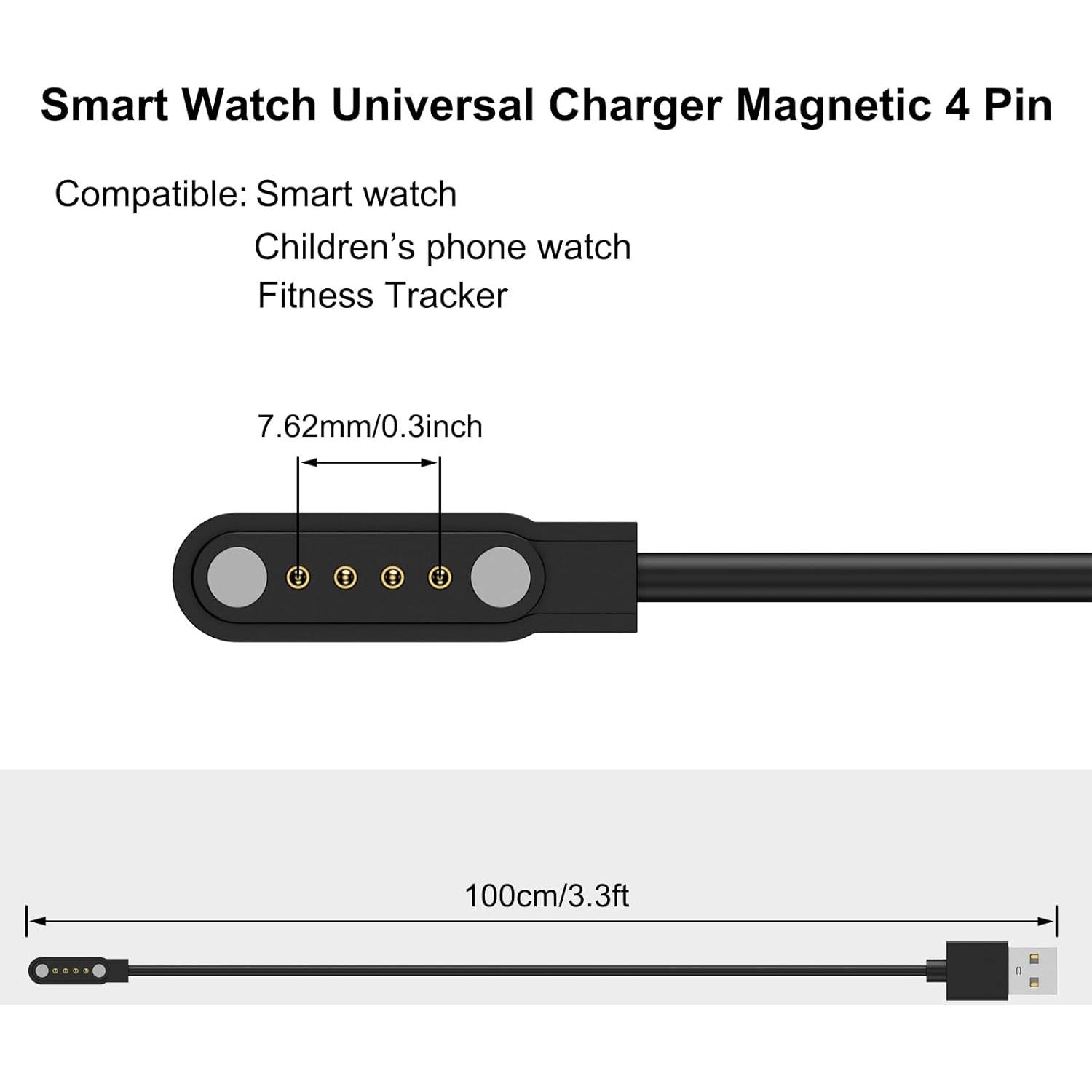 Cable de Carga Magnético Meliya 1.01m para Auriculares y Relojes
