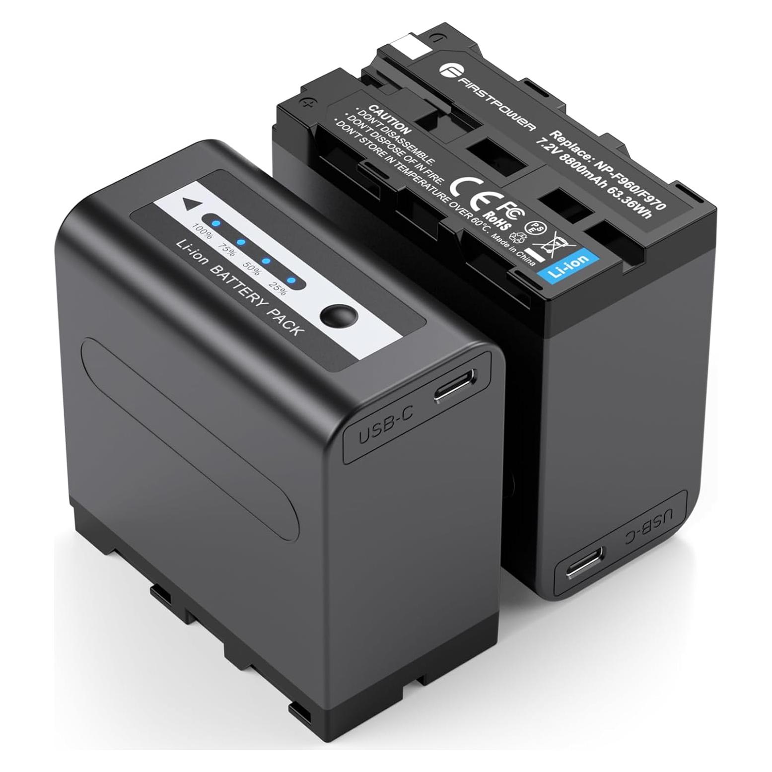 Batería Recargable NP-F970 PrimeraPotencia 8800mAh 2-Pack