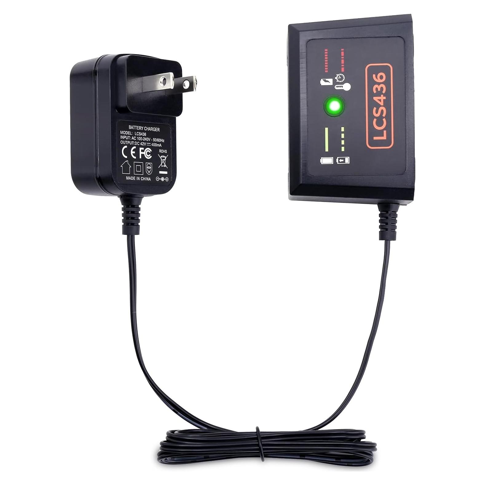 Cargador 40V Black & Decker LCS436 Compatible 36V Litio