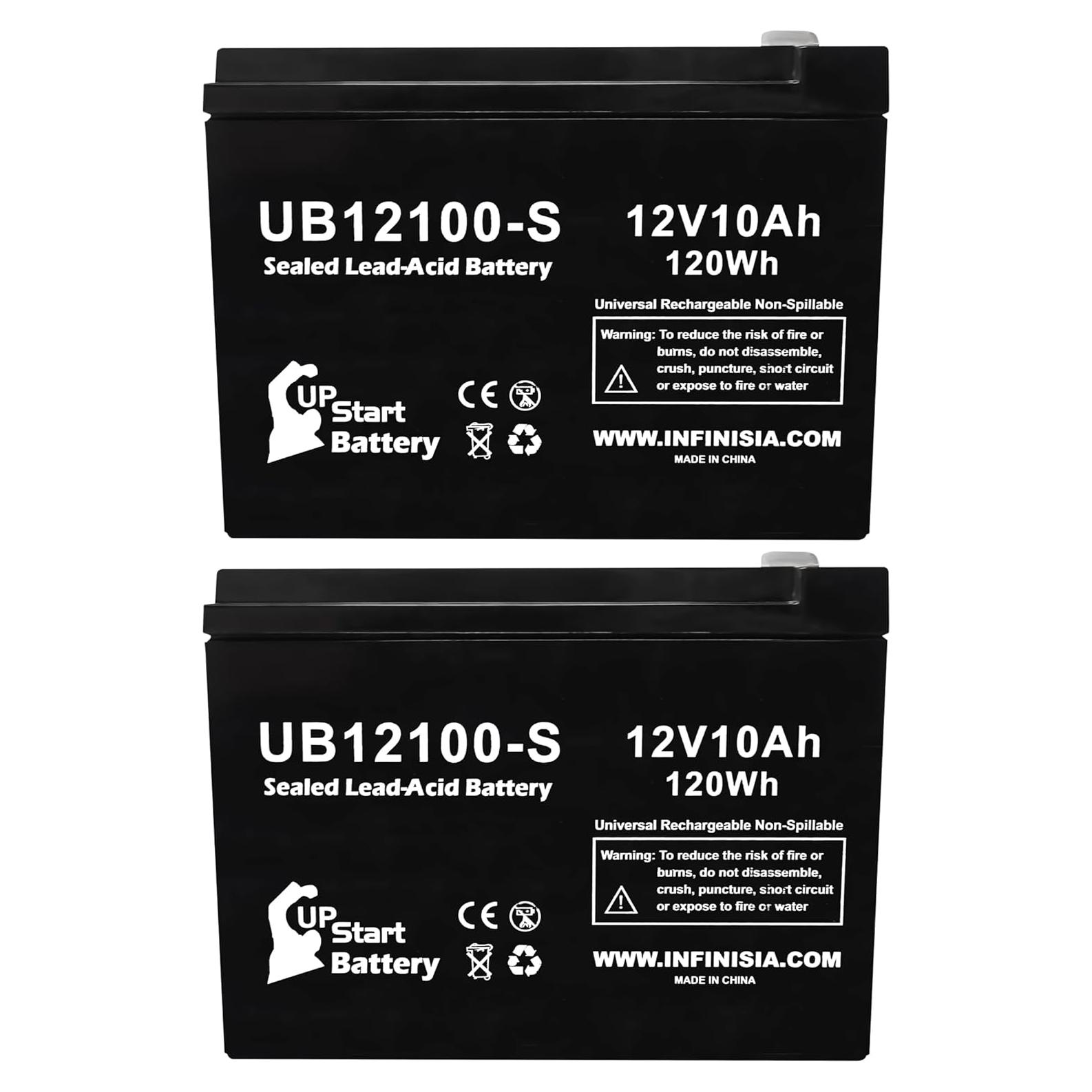 Paquete de 2 Baterías 12V 10Ah UpStart para Cortadoras Neuton CE5