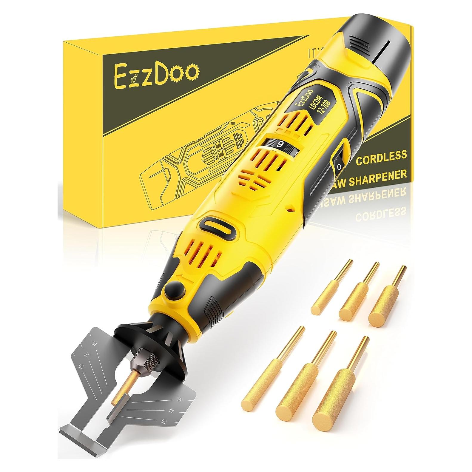 Afilador de Motosierra Inalámbrico EzzDoo 12V con 6 Puntas