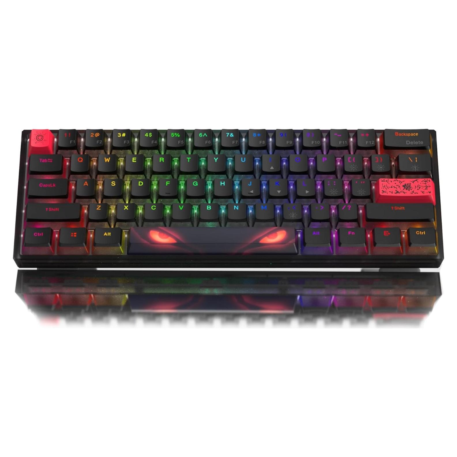 Teclado Mecánico Womier WK61 RGB 60% Intercambiable Negro