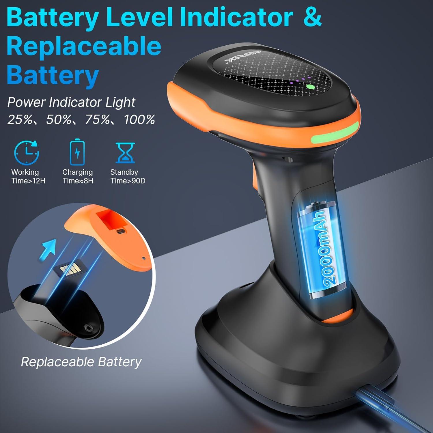 Escáner de Código de Barras Inalámbrico AGPTEK 2D/1D Bluetooth