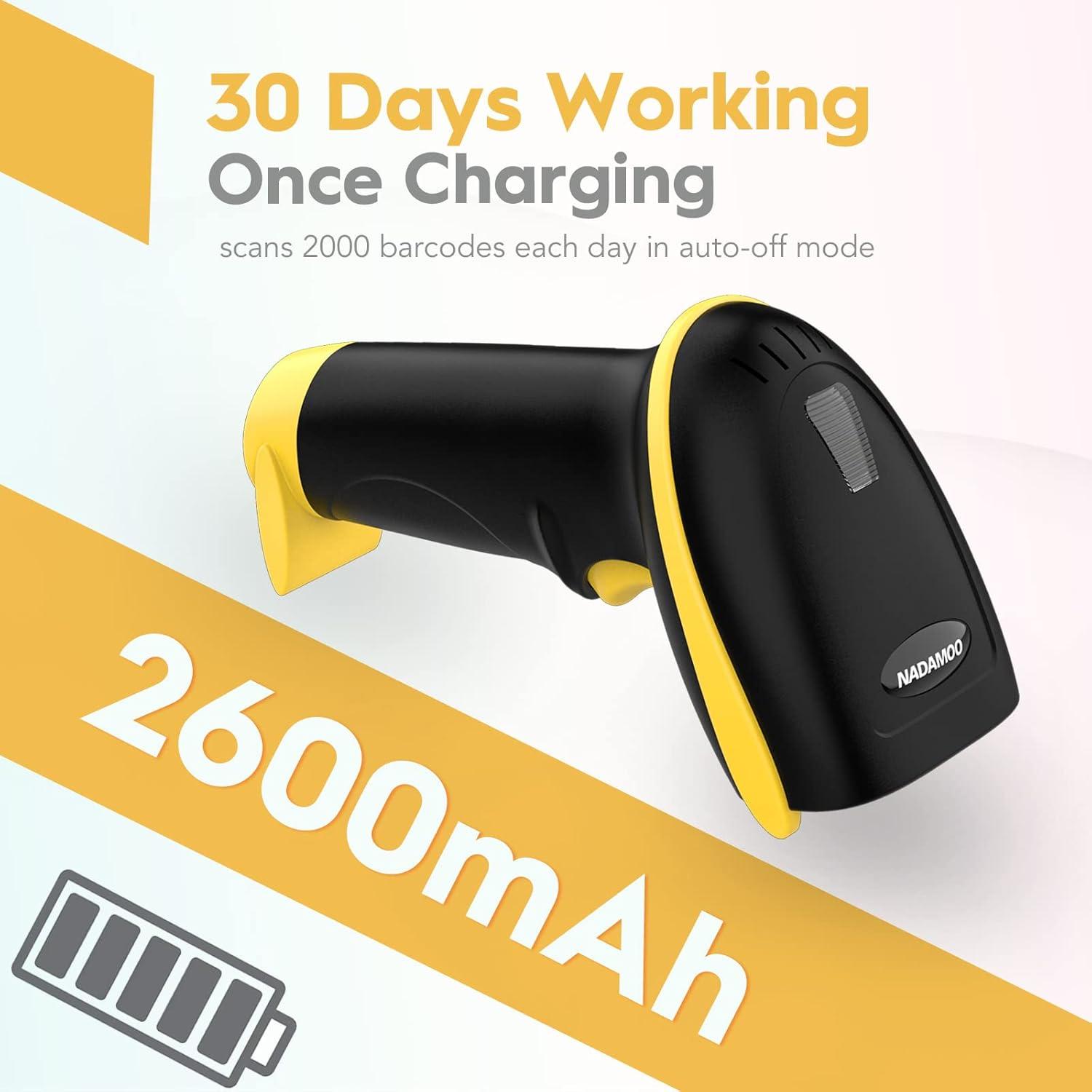 Escáner de Código de Barras Inalámbrico NADAMOO 1D USB