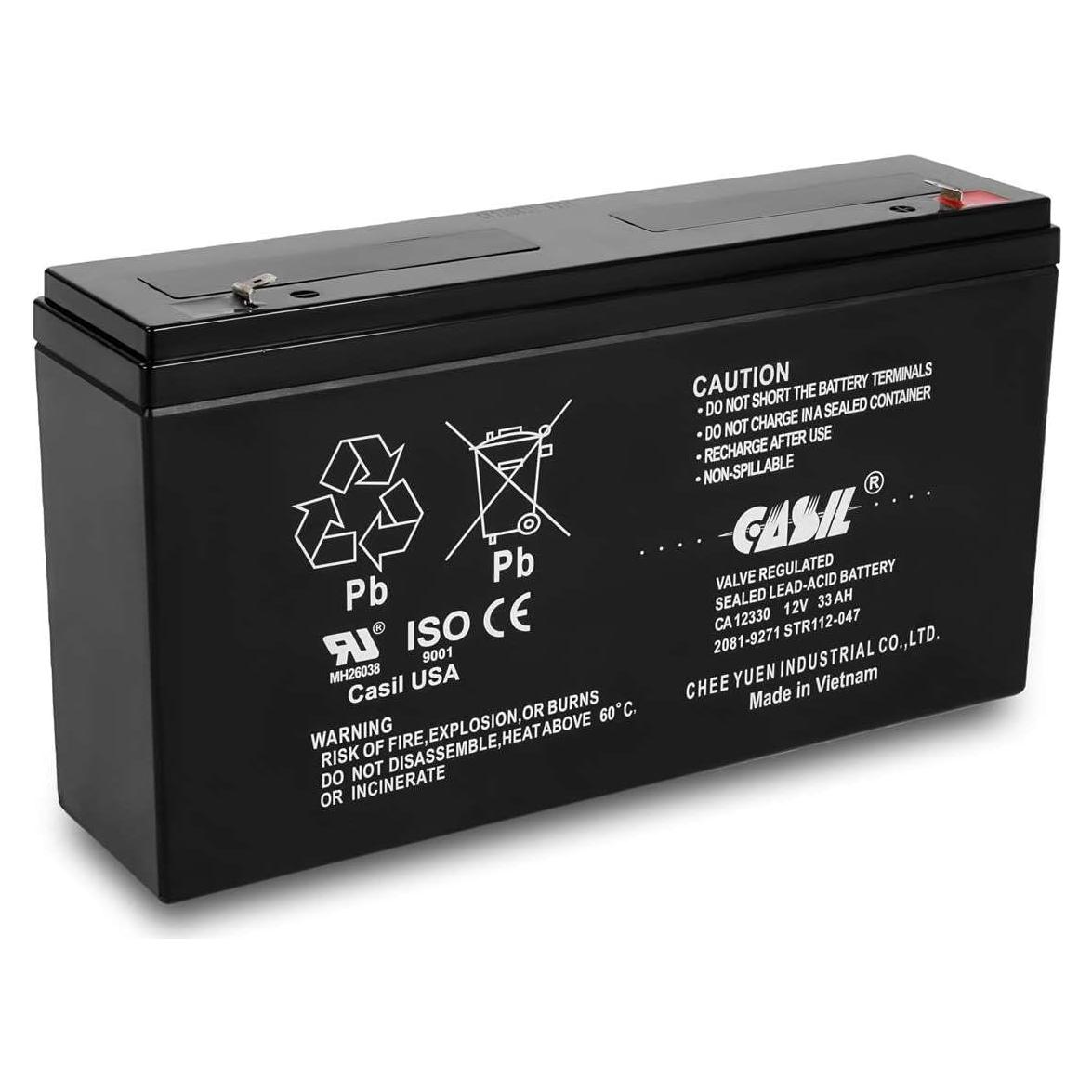 Batería de Reemplazo Casil 12V 33Ah F2 para Alarma Simplex