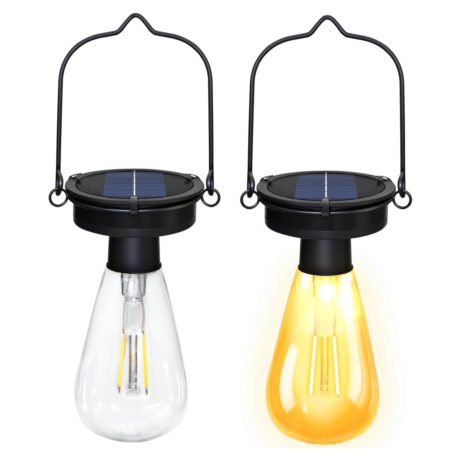 2 Piezas Reemplazo Bombillas Solares Babineto 8.2cm Impermeables