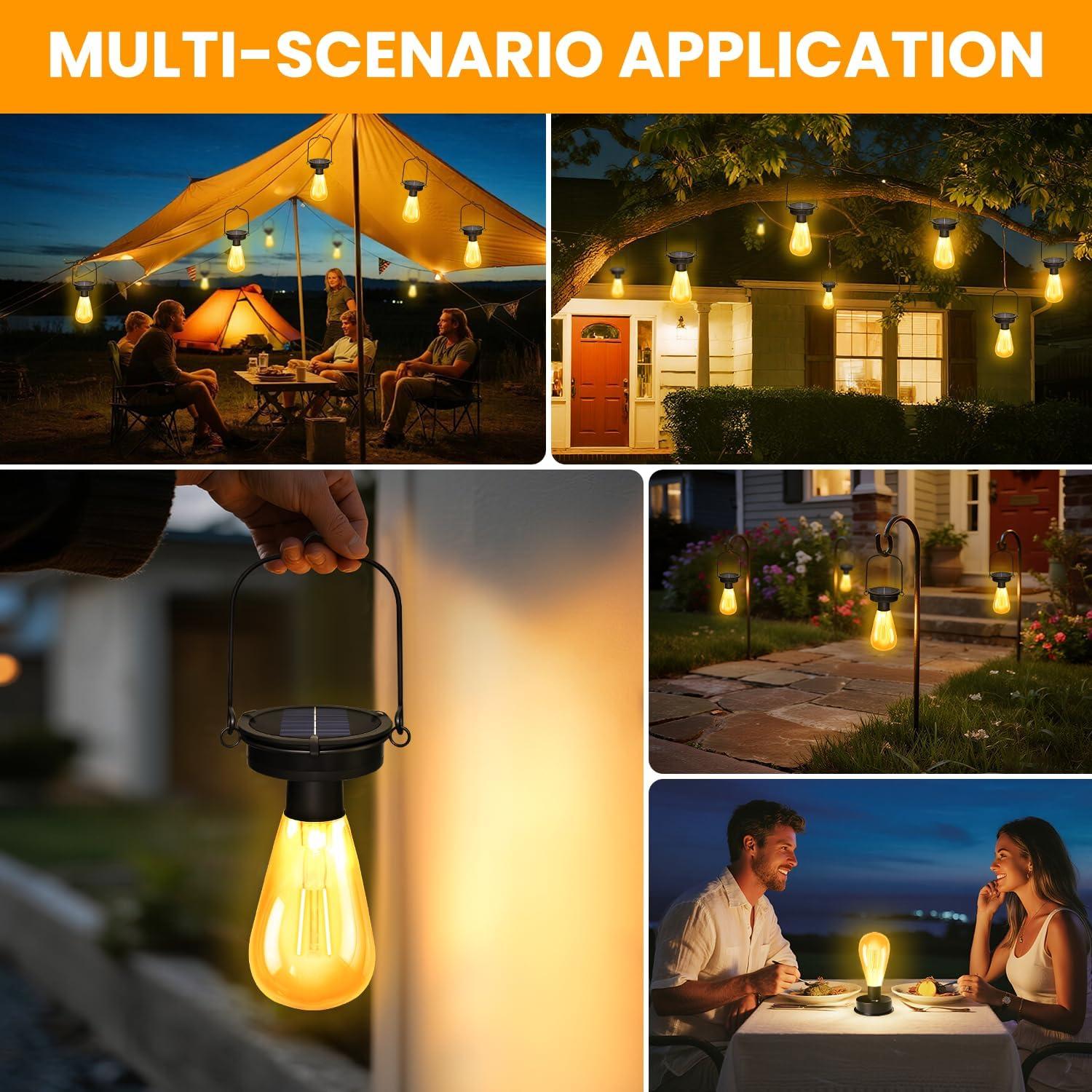 2 Piezas Reemplazo Bombillas Solares Babineto 8.2cm Impermeables