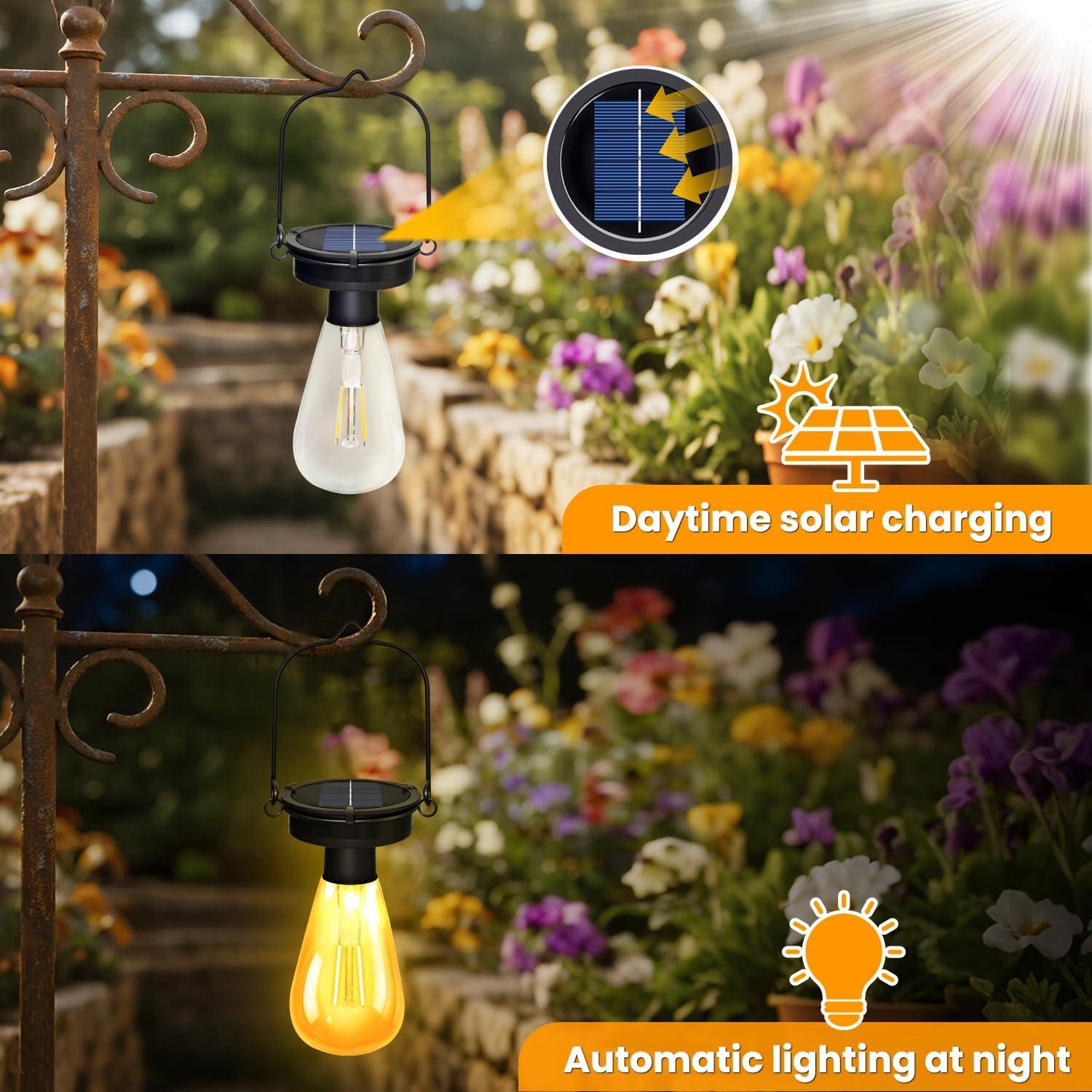 2 Piezas Reemplazo Bombillas Solares Babineto 8.2cm Impermeables