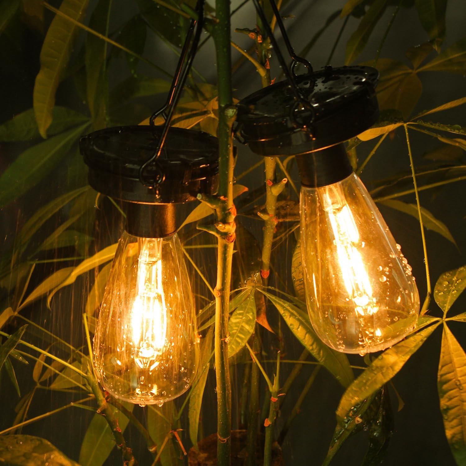 2 Piezas Reemplazo Bombillas Solares Babineto 8.2cm Impermeables