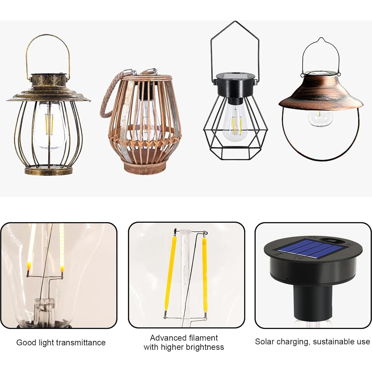 Paquete de 4 partes superiores de luz solar Yulloyello IP55