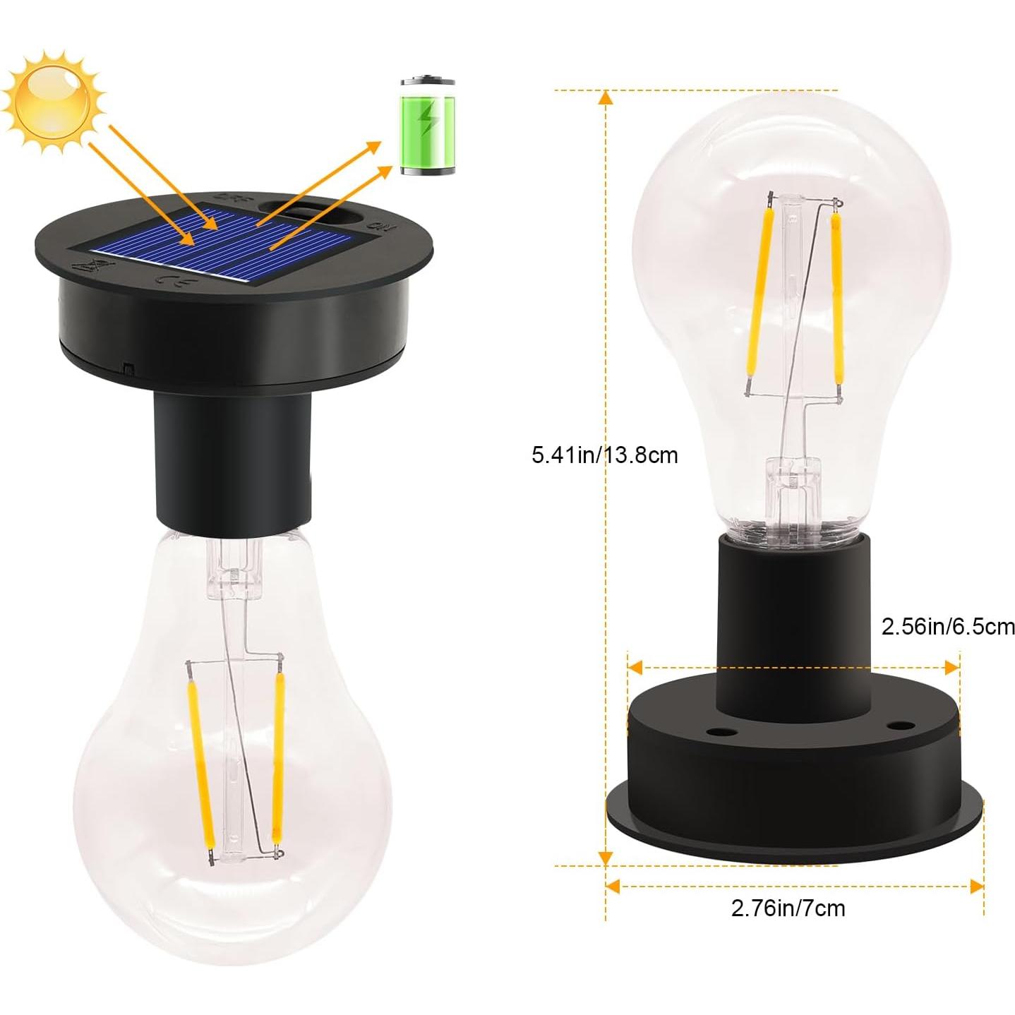 Paquete de 4 partes superiores de luz solar Yulloyello IP55