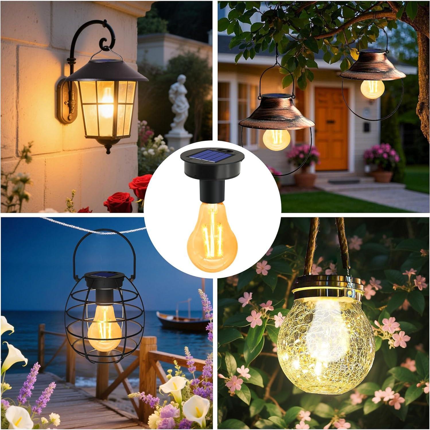 Paquete de 4 partes superiores de luz solar Yulloyello IP55