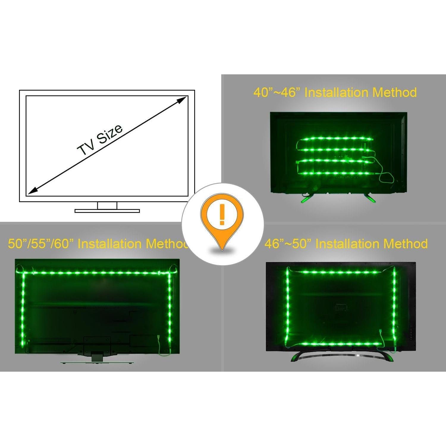 Luces de tira LED PANGTON VILLA 2.5m para TV 101-152cm