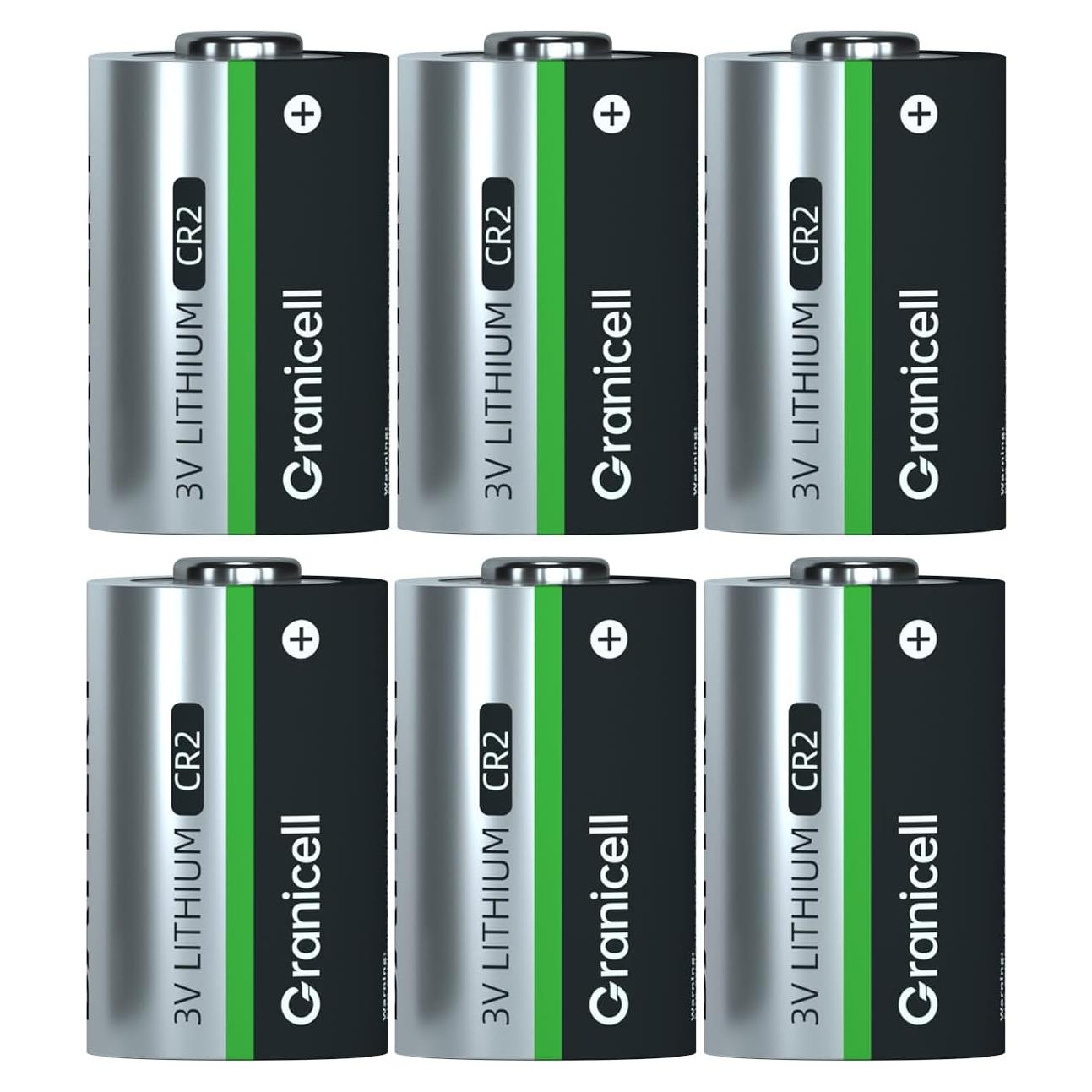 Baterías de Litio CR2 3V Granicell Paquete de 6