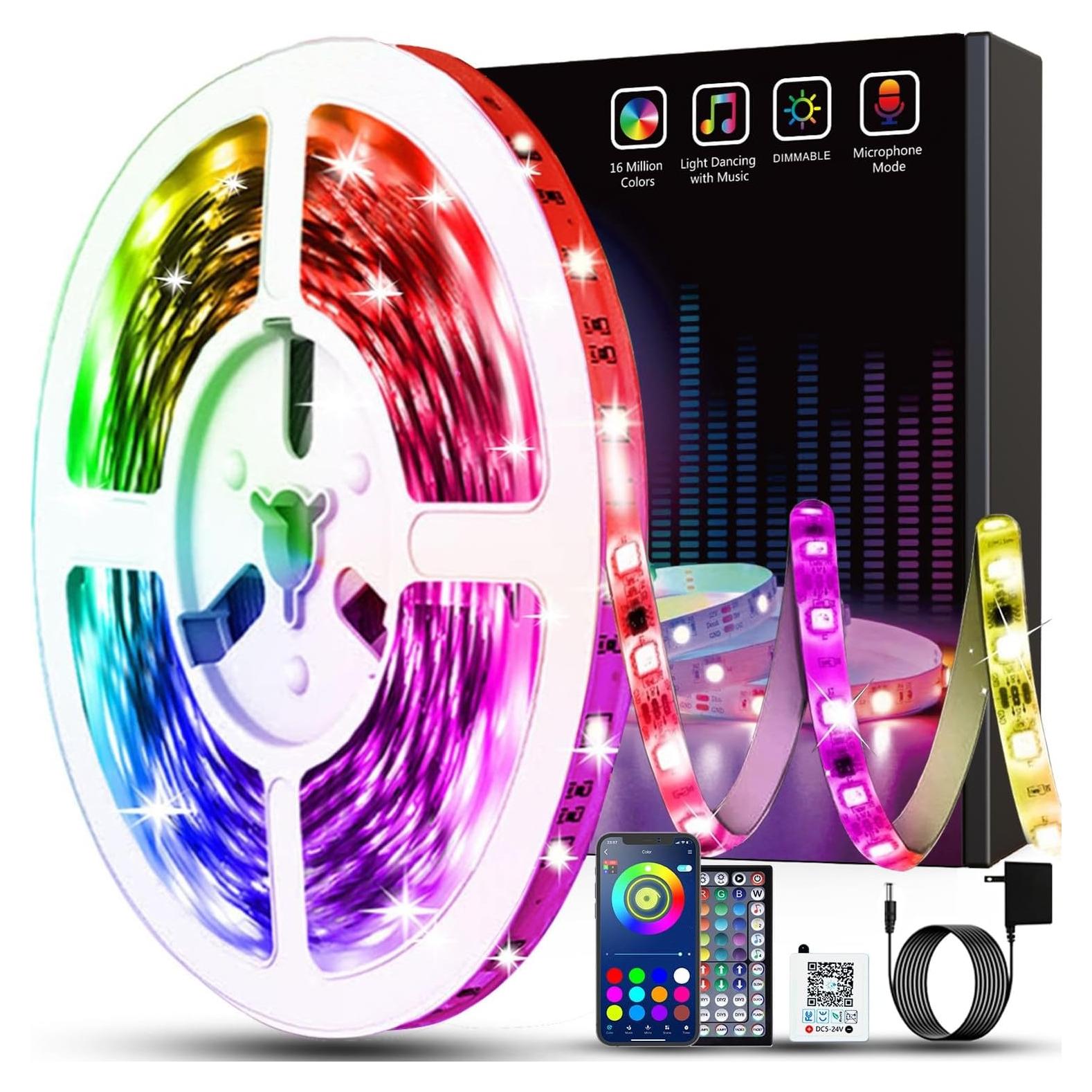 Tira LED 15,24 m Keepsmile RGB Control APP Bluetooth
