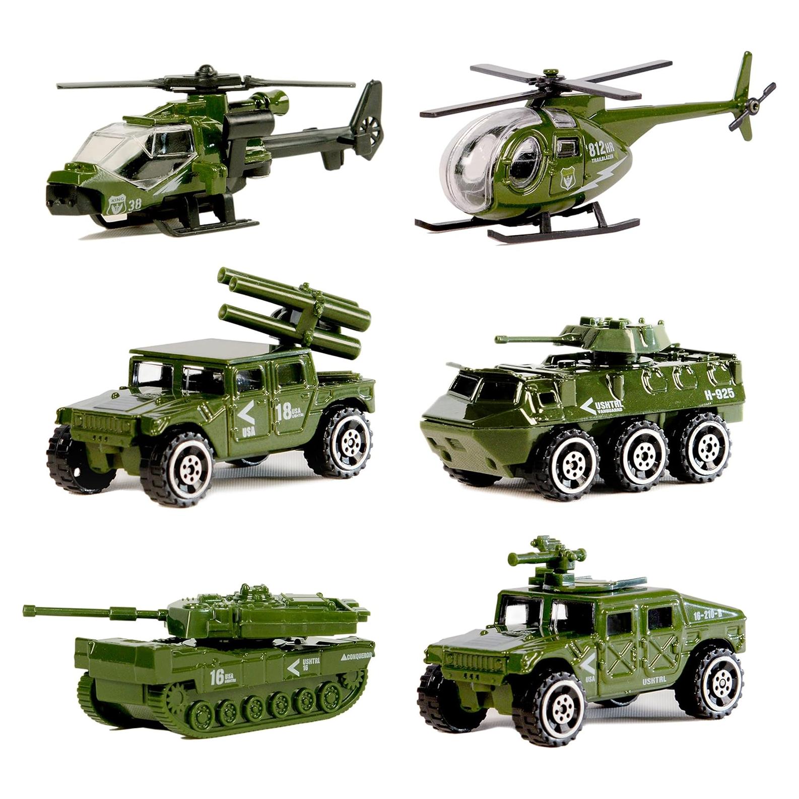 Vehículos Militares Original Color Paquete de 6 Modelos