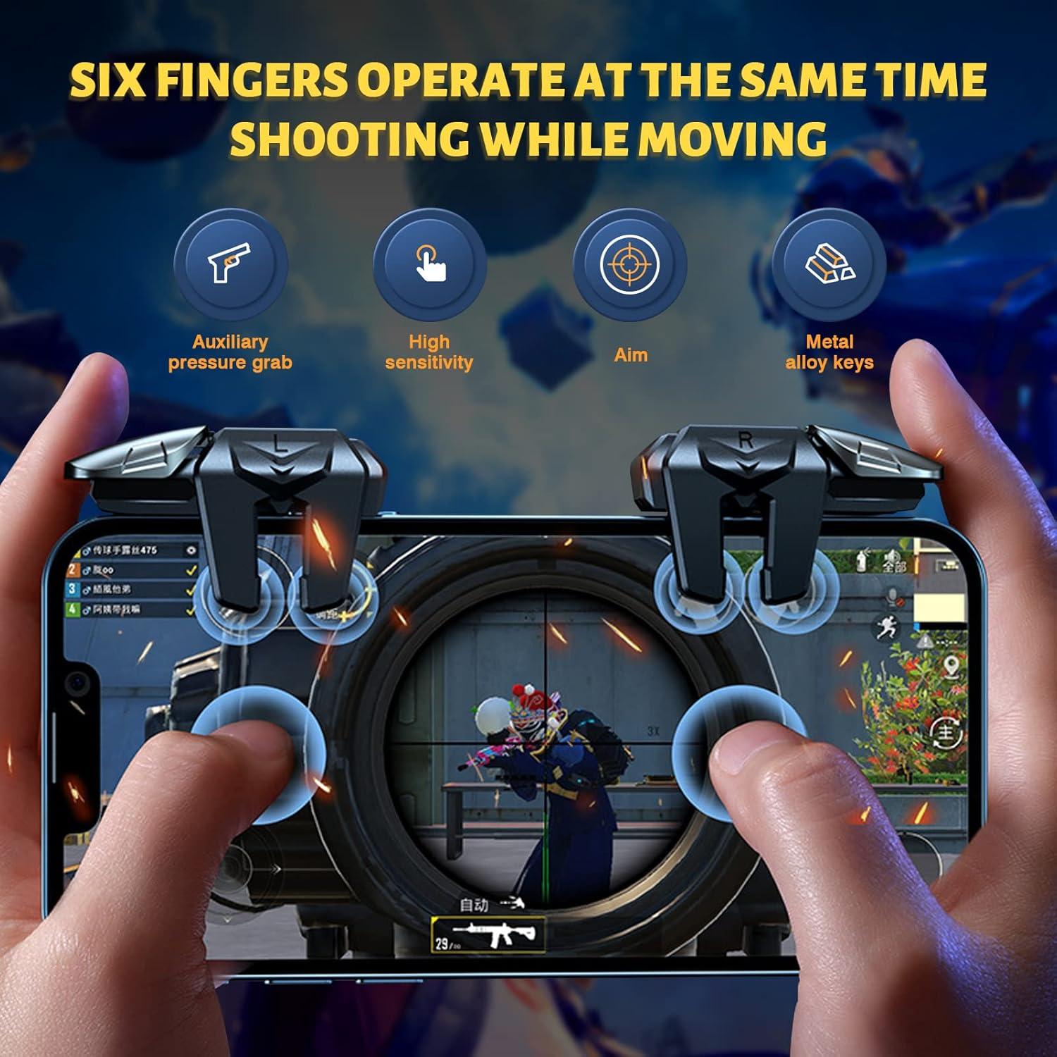 Controlador de Juego Móvil Newseego Gatillo 6 Dedos Ergonómico