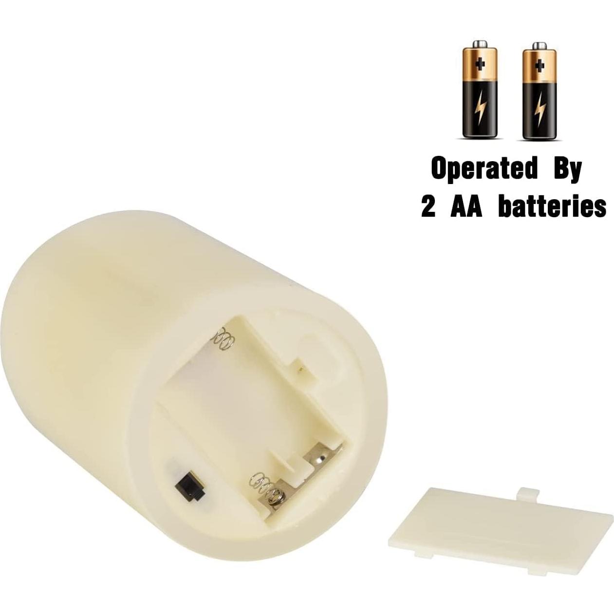 Juego de 12 Velas LED Sin Llama Antizer Marfil 10.16 cm