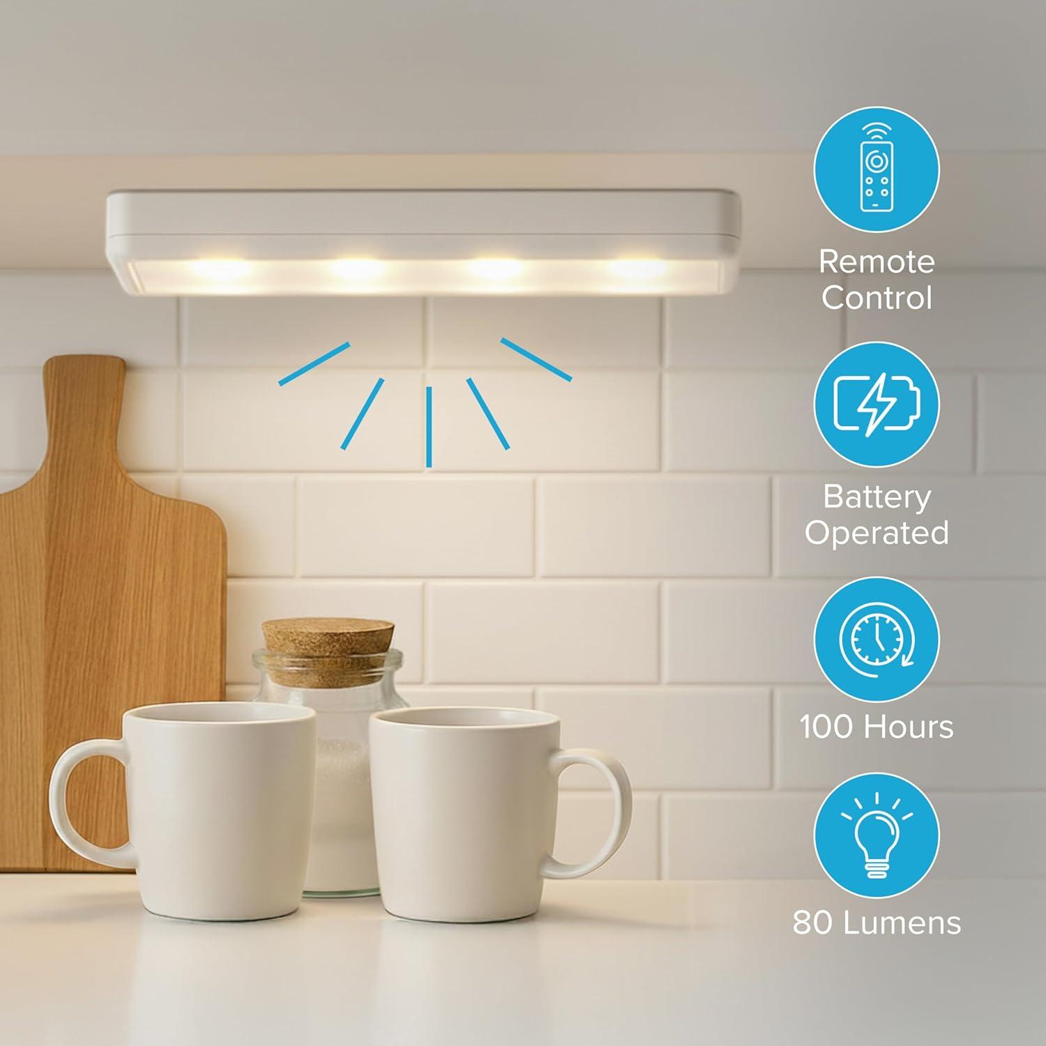 Luces LED Inalámbricas Táctiles Brilliant Evolution - 21.6 cm - Paquete de 2