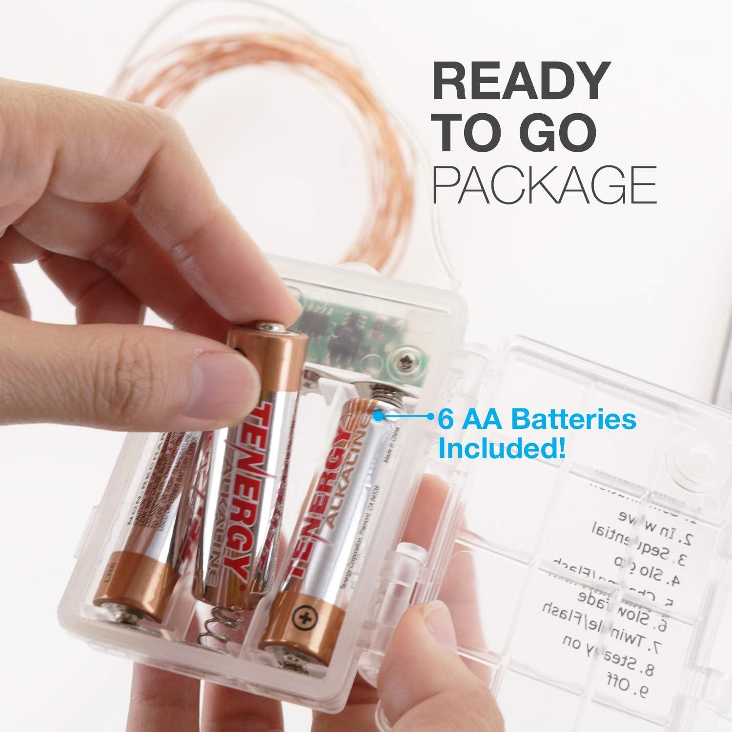 Luces de Cadena LED Tenergy 5m 50 LEDs con Control Remoto