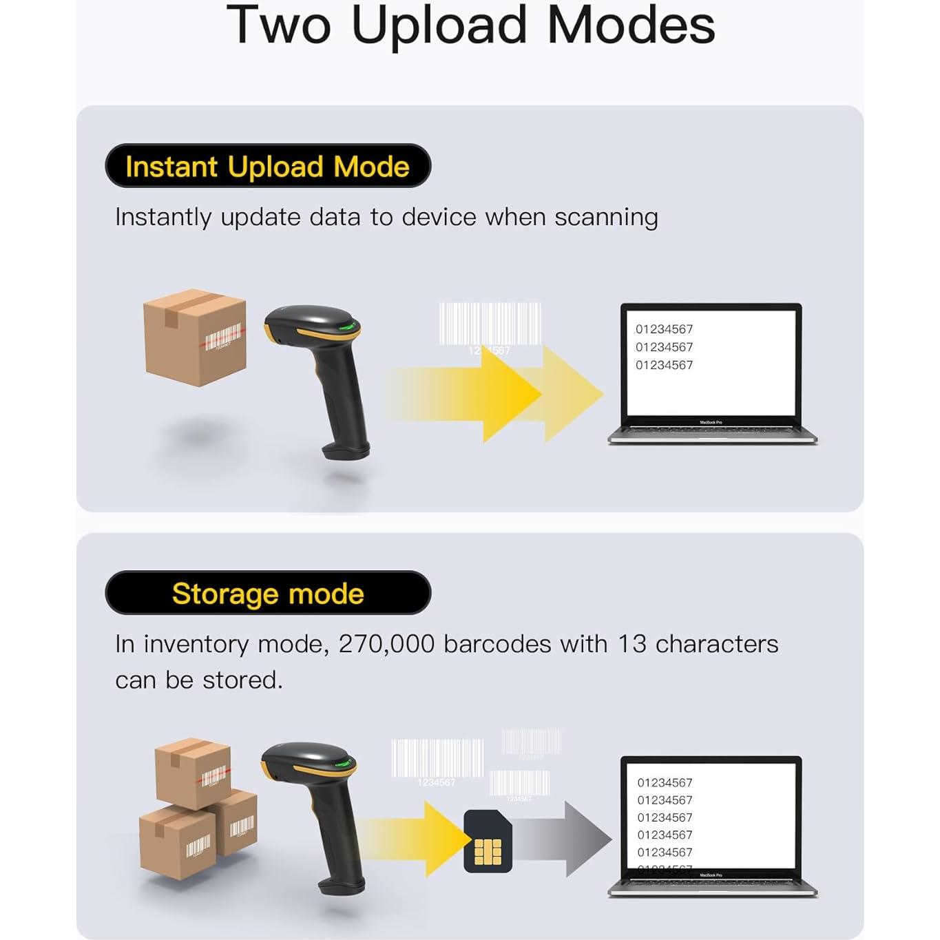 Escáner de Código de Barras Inateck BCST-21 Inalámbrico Bluetooth