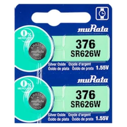 Batería de Óxido de Plata Murata 376 SR626W 1.55V - 2 Unidades