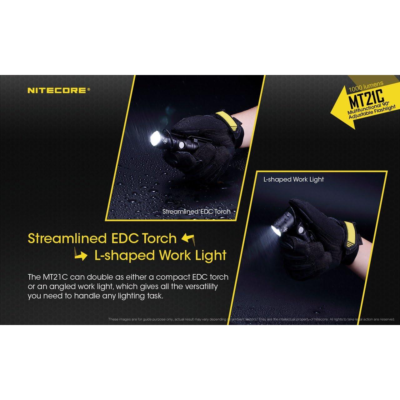 Linterna LED Nitecore MT21C 1000 Lúmenes Ajustable 90°