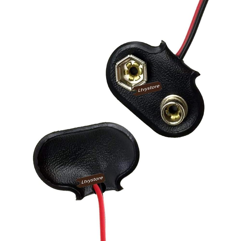 Conector de Batería 9V Ltvystore con Clips de Cocodrilo - 20 Piezas