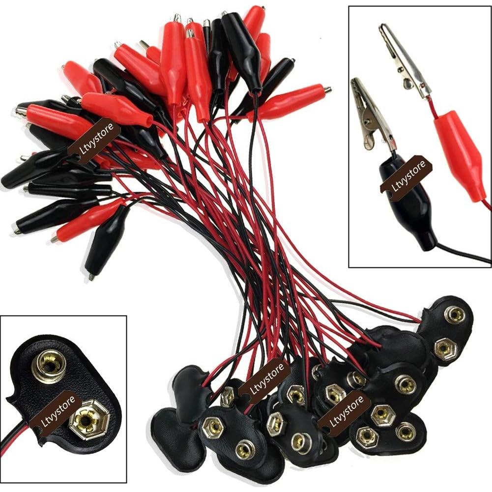 Conector de Batería 9V Ltvystore con Clips de Cocodrilo - 20 Piezas