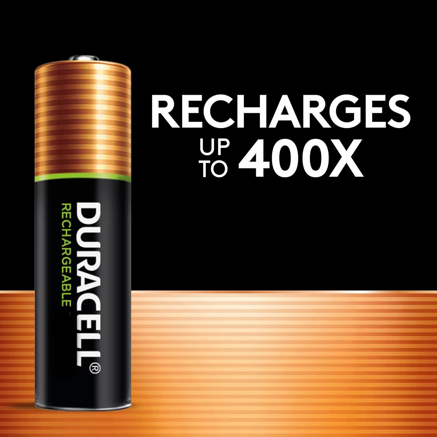 Cargador Duracell Ion Speed 1000 con 6 AA y 2 AAA recargables