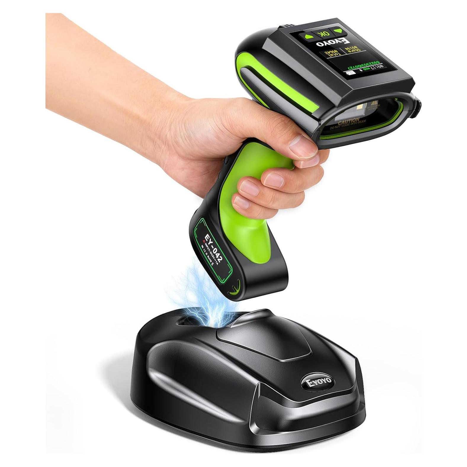 Escáner de Código de Barras Inalámbrico Eyoyo EY-042 1D 2D IP65