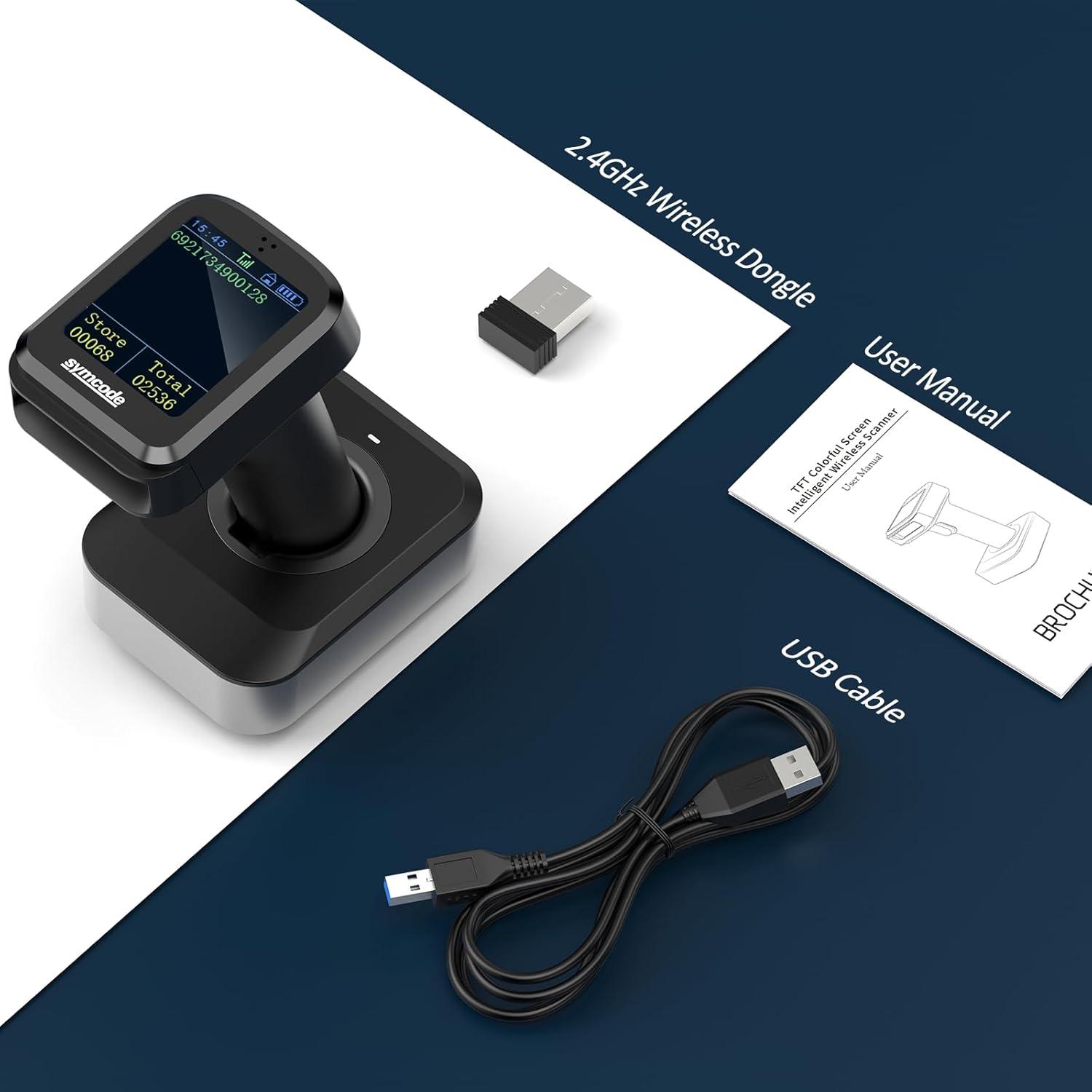 Escáner de Código de Barras Inalámbrico Symcode 2D Bluetooth