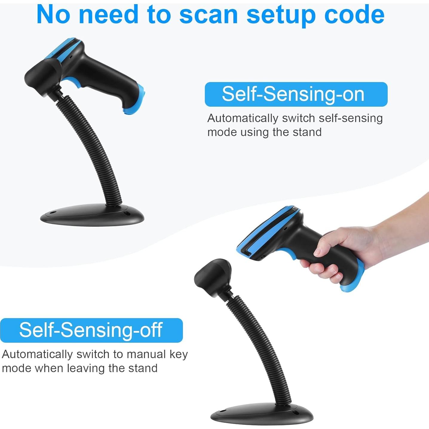 Escáner de Código de Barras 1D Onewscan Inalámbrico USB