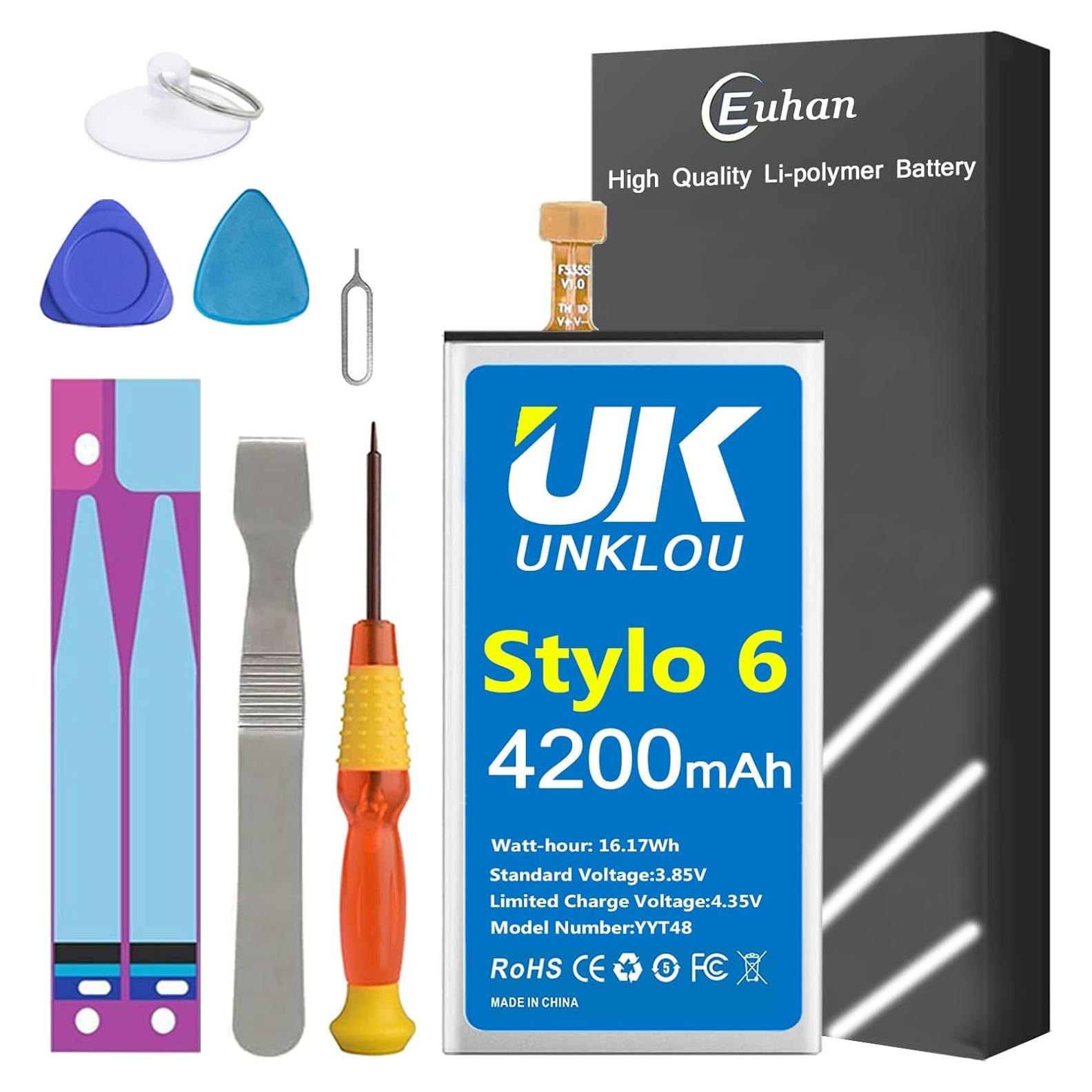 Batería de Reemplazo UNKLOU 4200mAh para LG Stylo 6