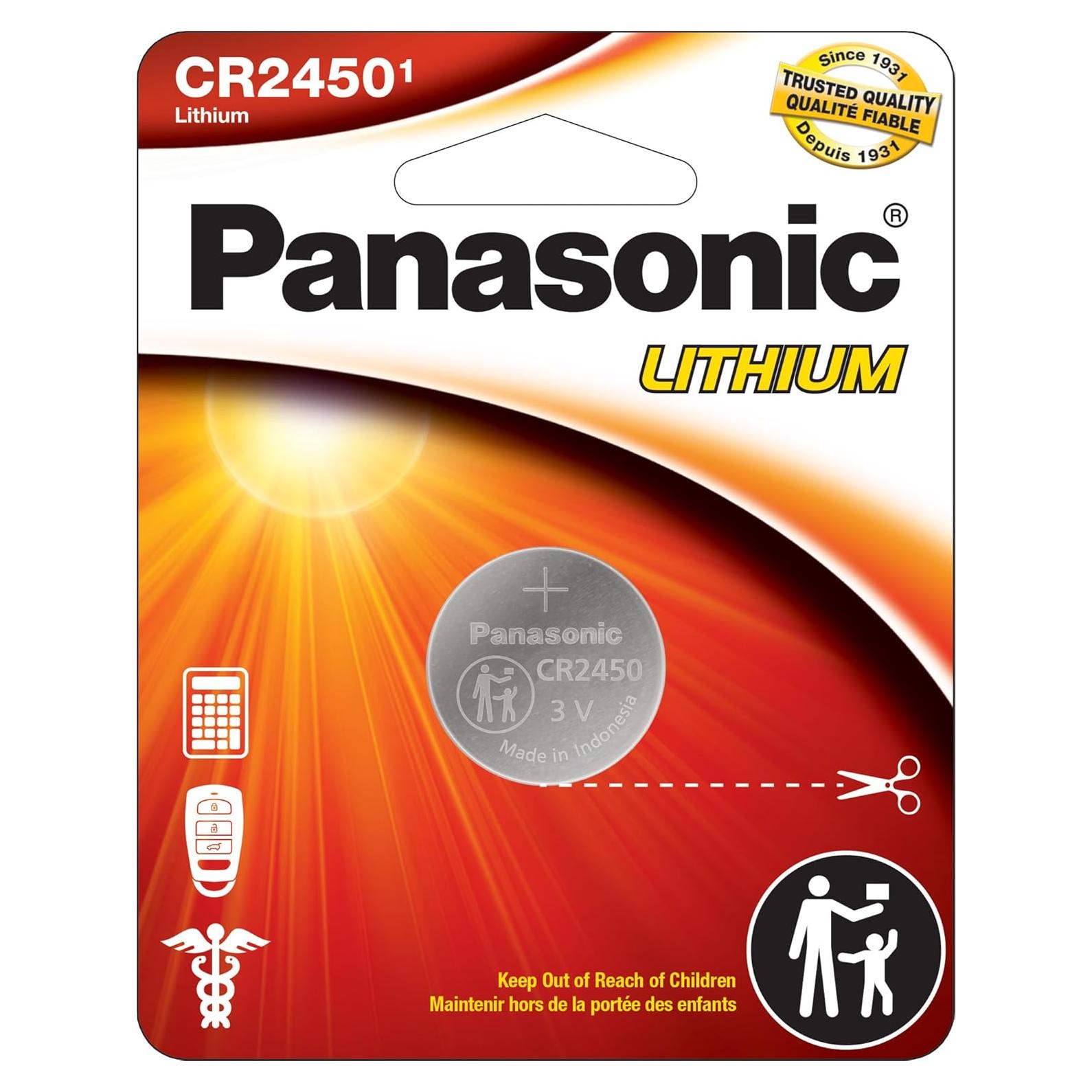 Batería de Litio Panasonic CR2450 3V - Paquete de 1