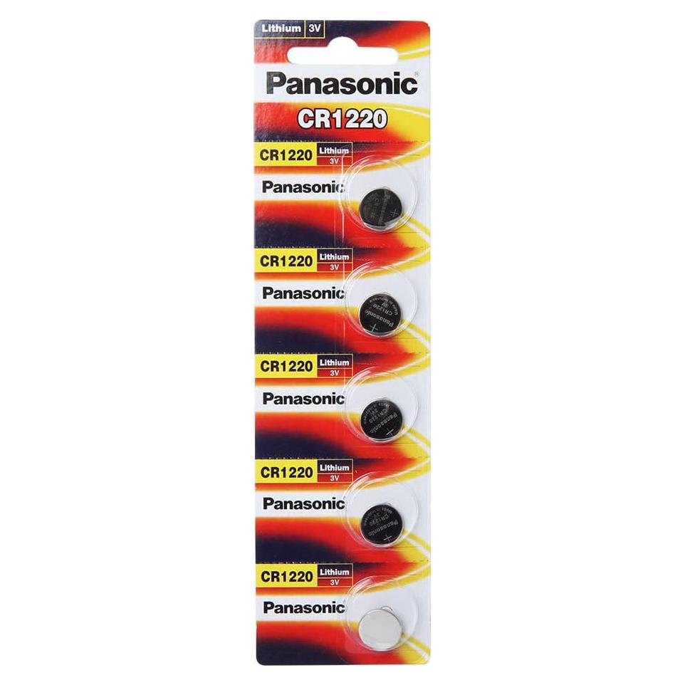 Baterías de Litio Panasonic CR1220 3V Paquete de 5