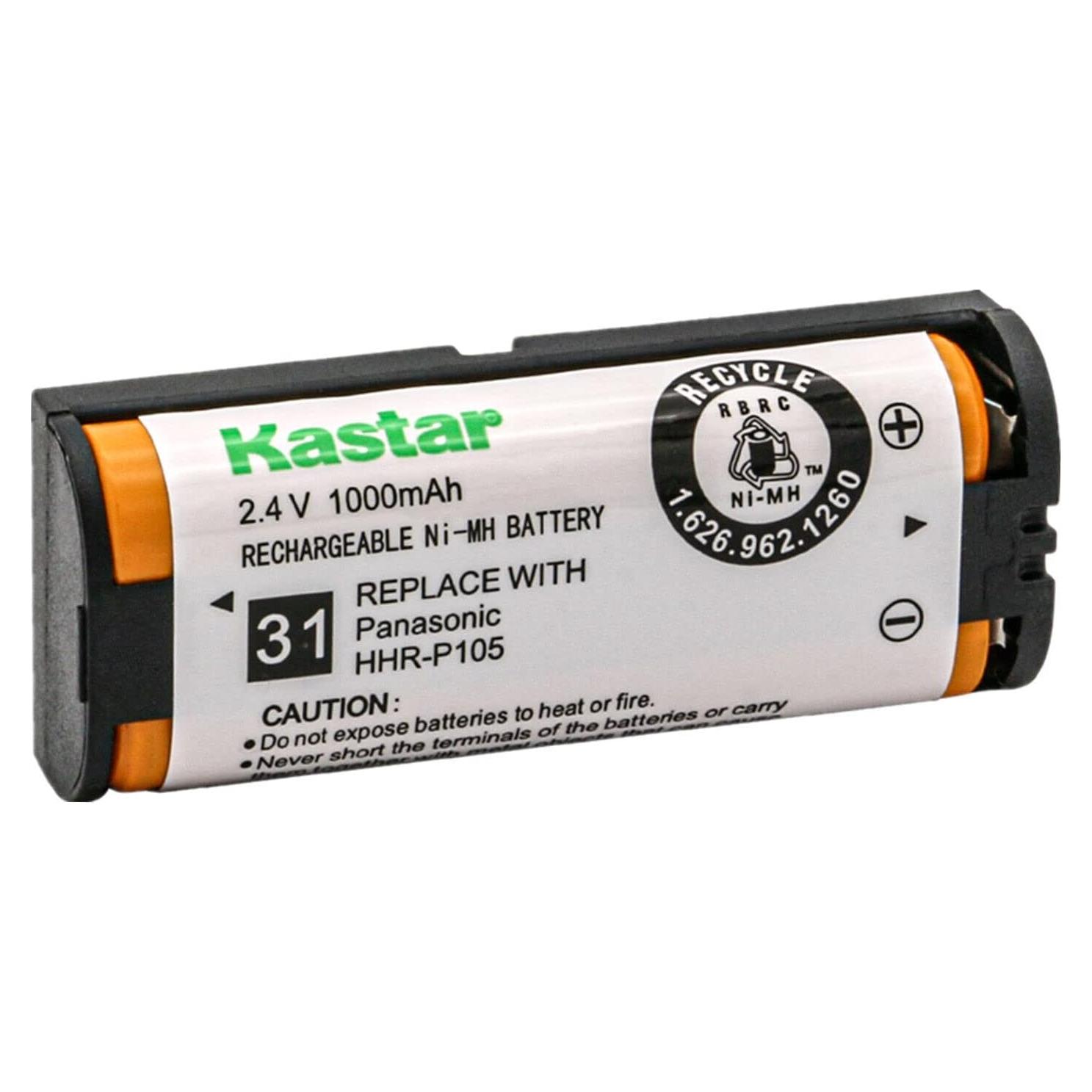Batería de Reemplazo Kastar para Teléfono Panasonic 2.4V 1000mAh
